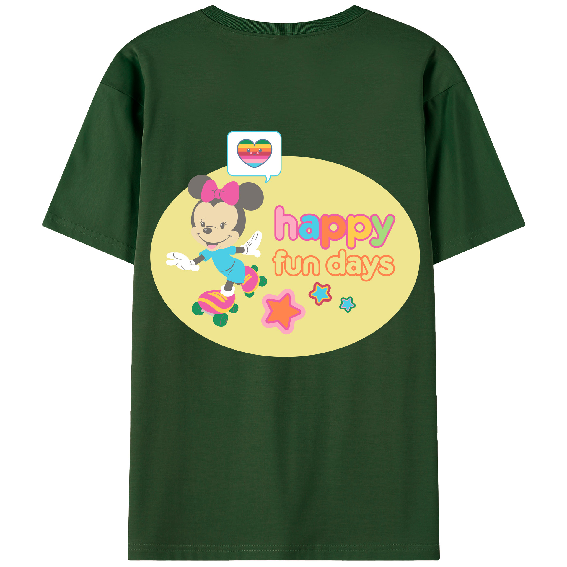 （画像用） ミッキーマウス Mickey Mouse 綿100％半袖Tシャツ（背面プリント）